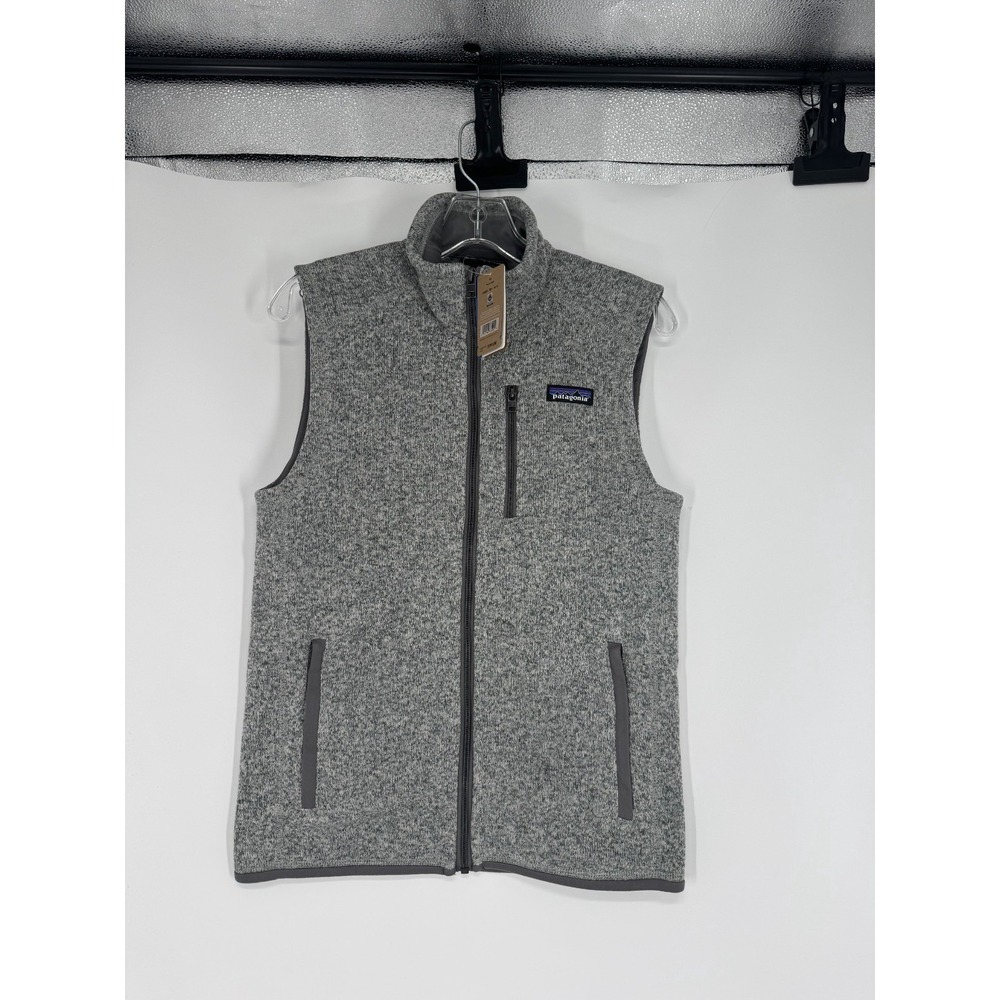 Patagonia Better Sweater Vest Mens XS Heather Grey Fleece Knit Full Zip Up 25882
